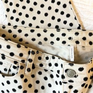Ann Taylor LOFT Polka Dot Super Skinny Jeans